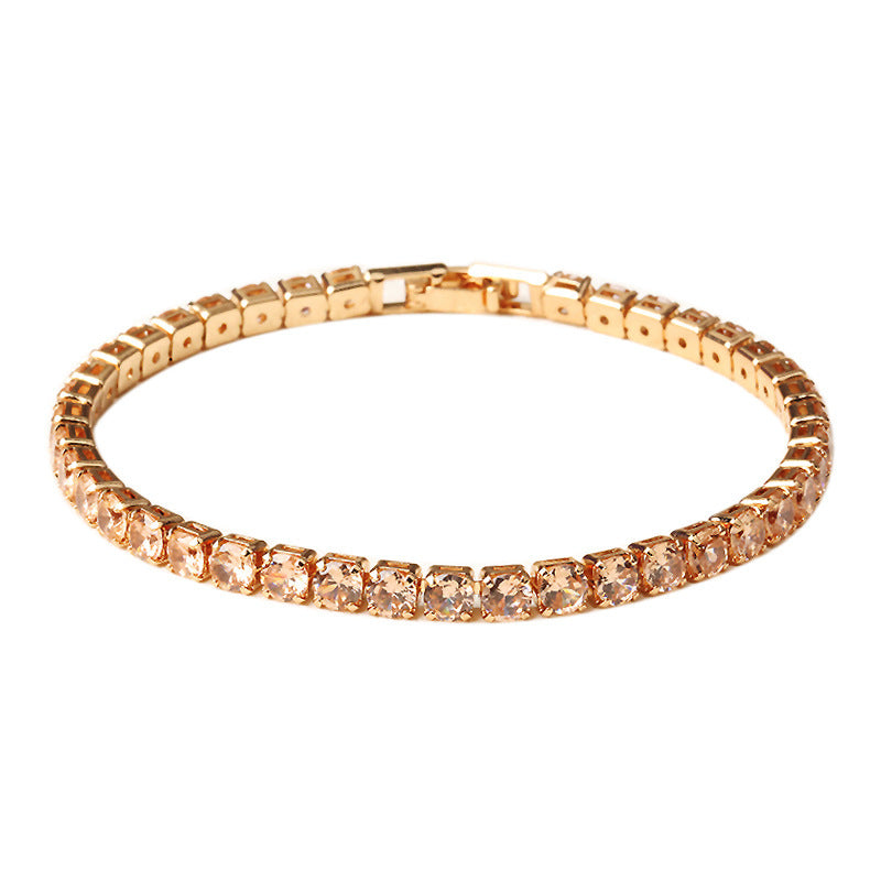 Wholesale Crystal Rose Gold Colored Zirconia Bracelet